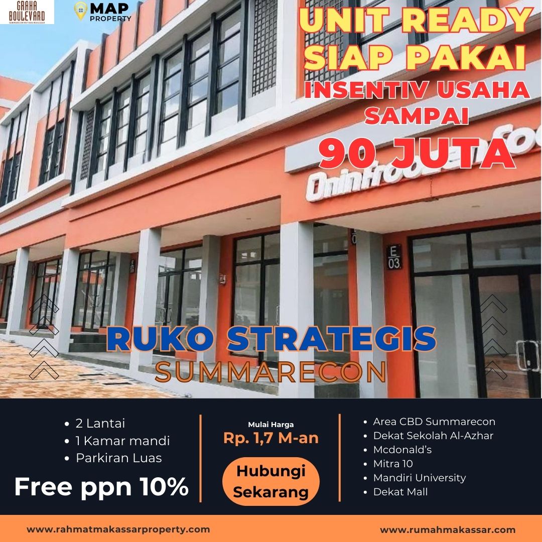 Ruko Strategis Summarecon Makassar